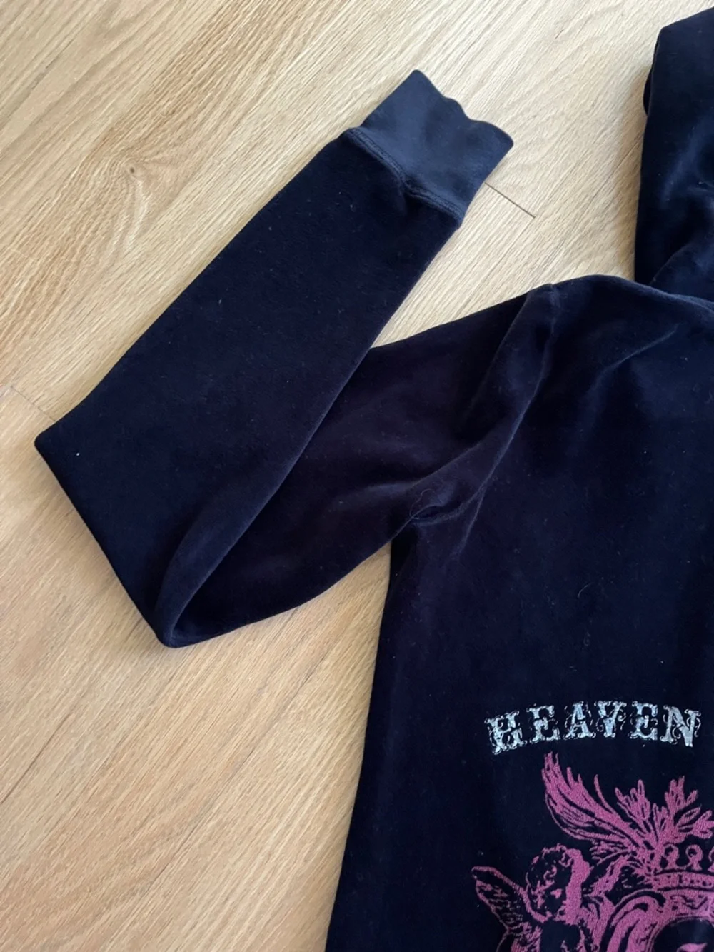 Juicy Couture Black Velour Zip-Up Hoodie - Picture 10 of 11